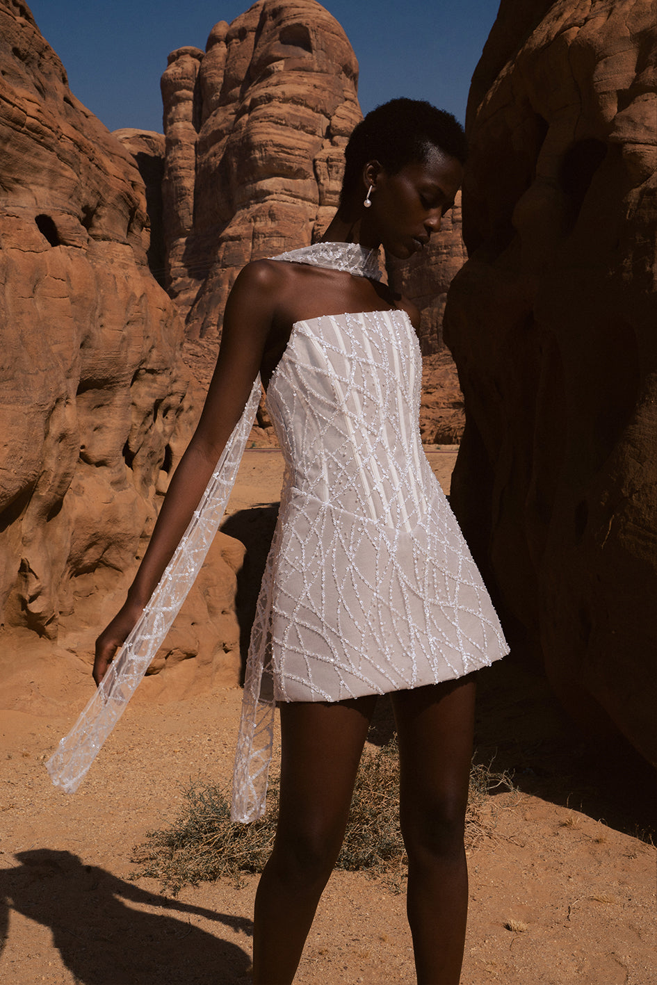 Alya Beaded Scarf