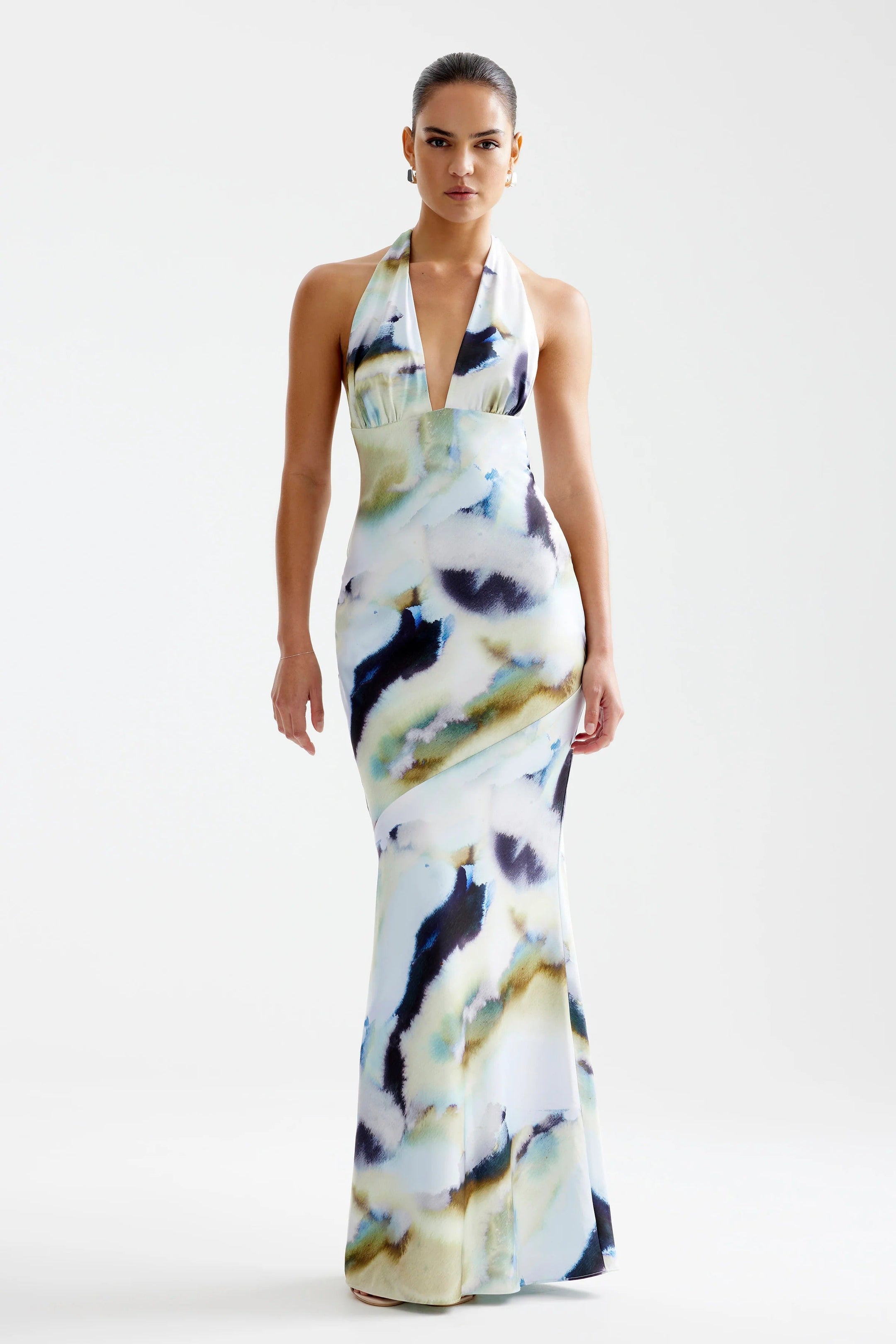 Novia Dress - Blue Mineral Print