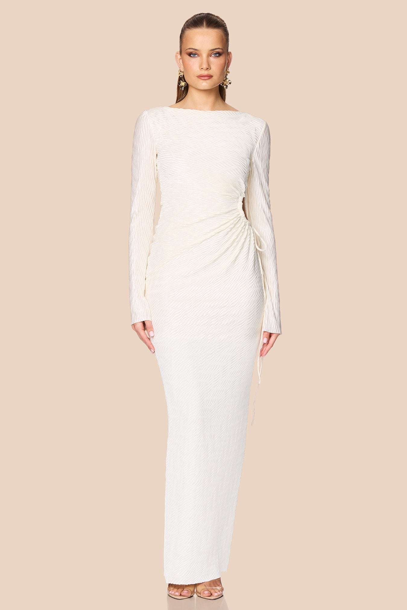 Nookie Mirage LS Gown - Cream